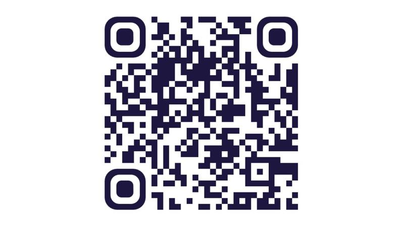 a qr code on a white background