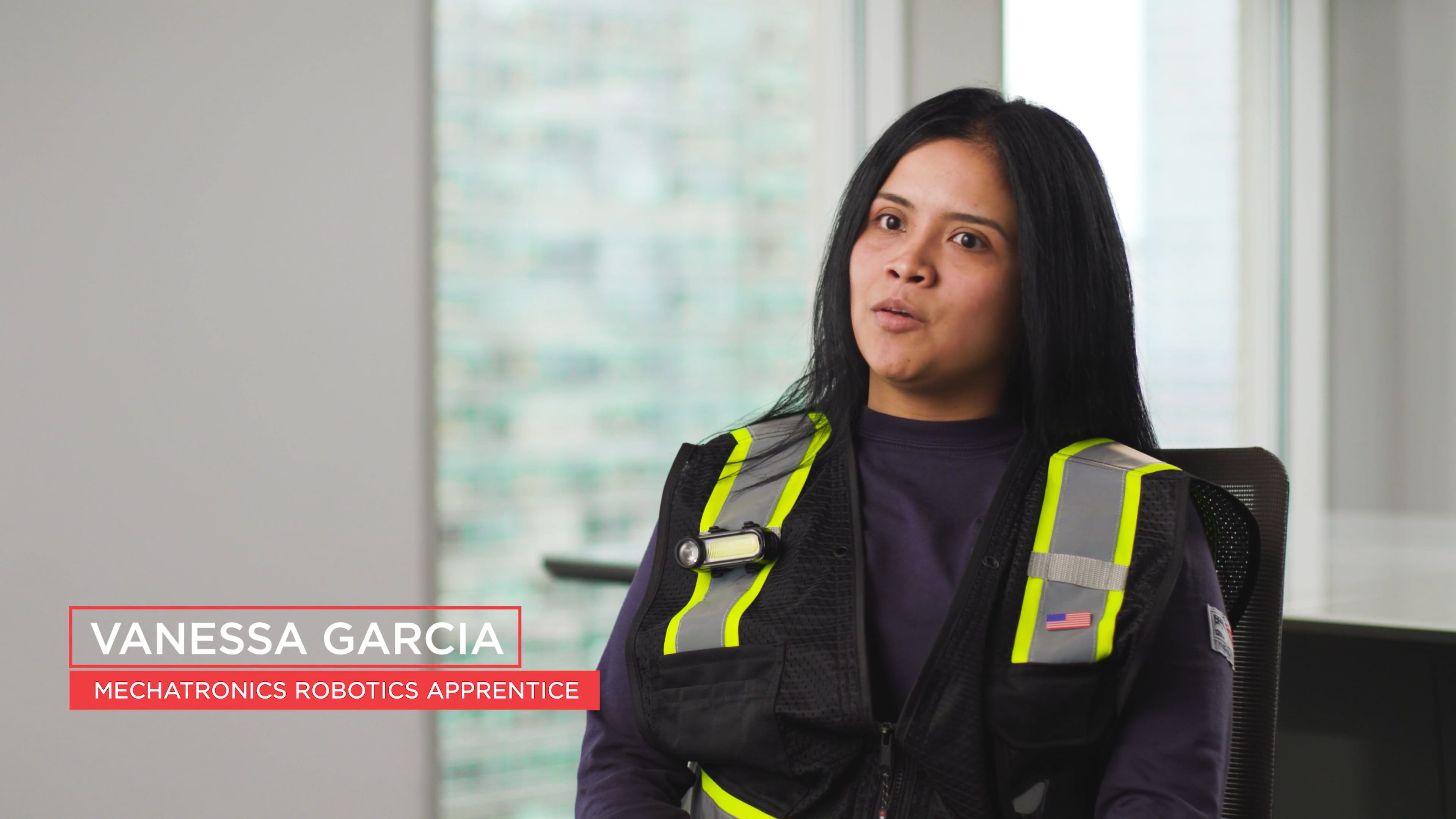 a person in a reflective vest