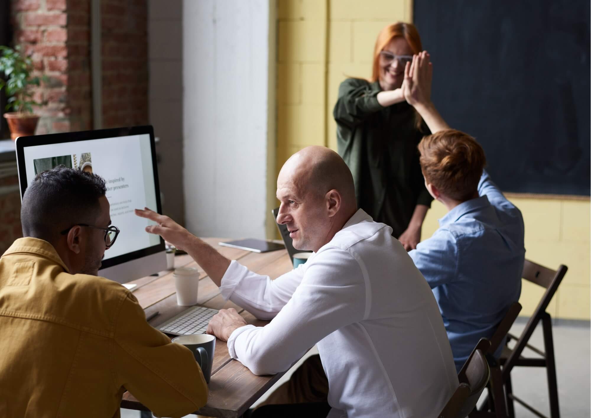 4 People And High Five