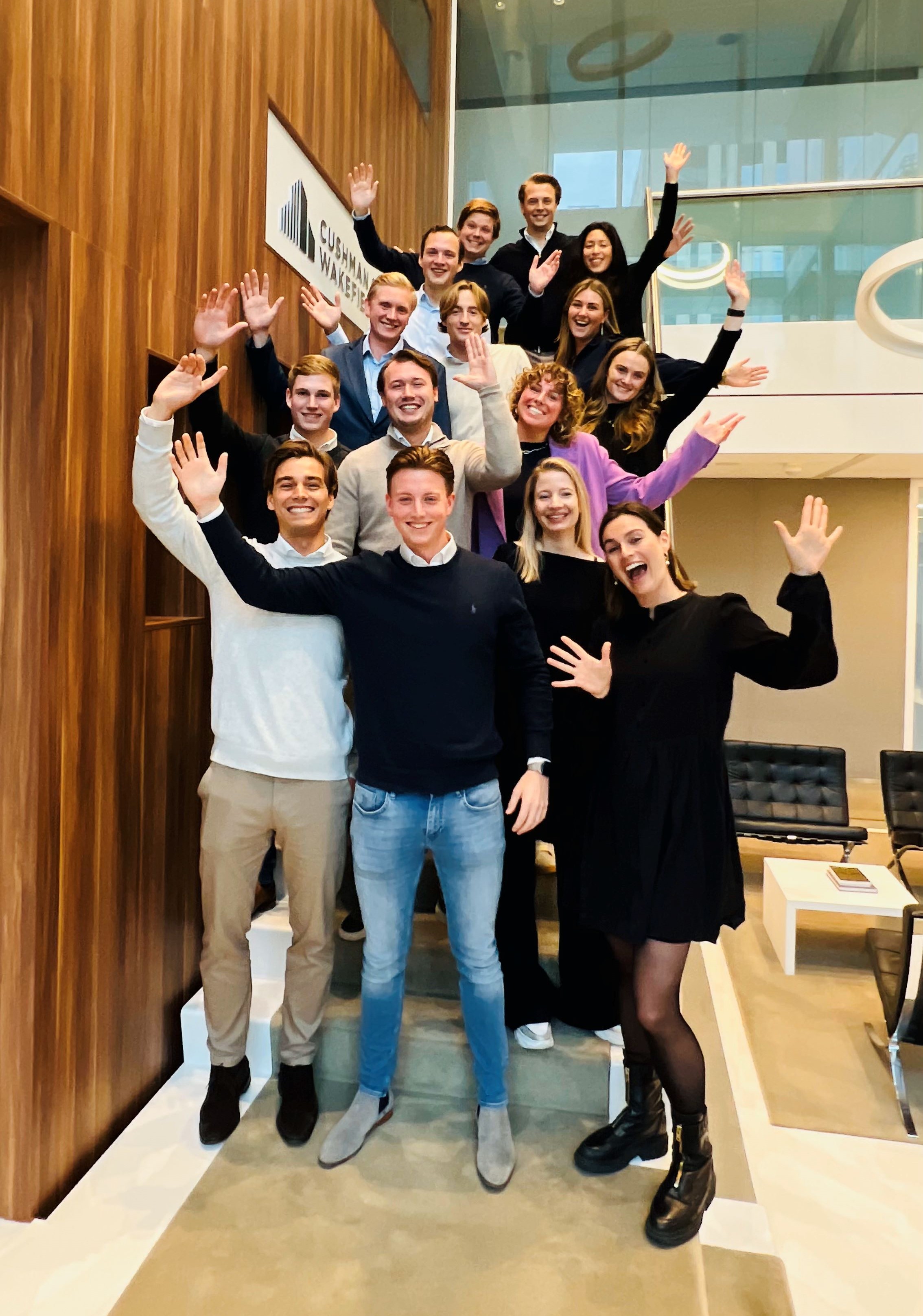 a group of people posing for a photo