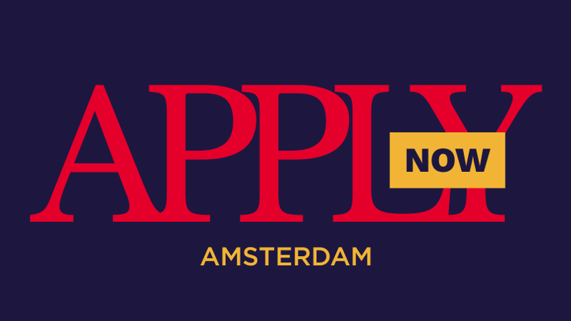 a blue and red text with yellow text