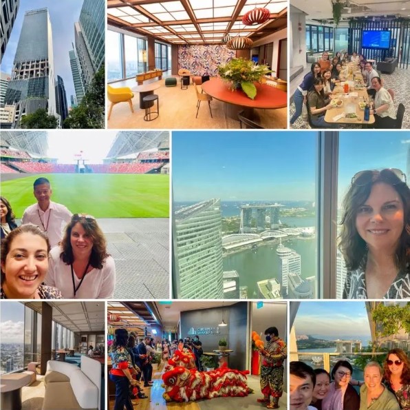 a collage of people in different places