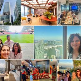 a collage of people in different places