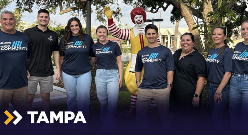 a group of people posing for a photo