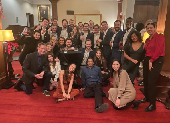 a group of people posing for a photo