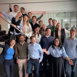 a group of people posing for a photo