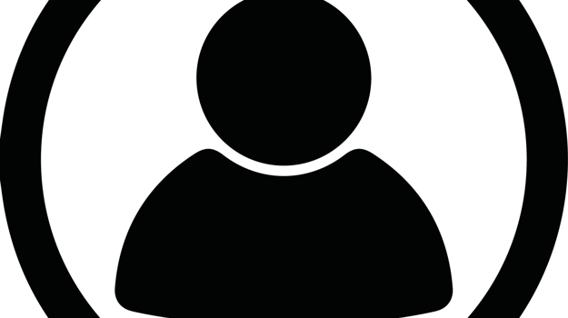 un cercle noir et blanc avec une personne à l’intérieur