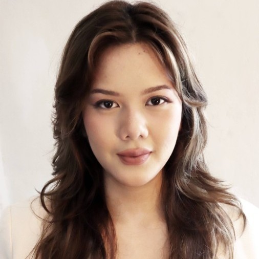 a person with long hair