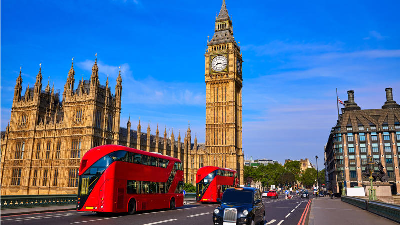 a large clock tower in the city
